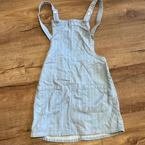 Cute white washed overall dress
